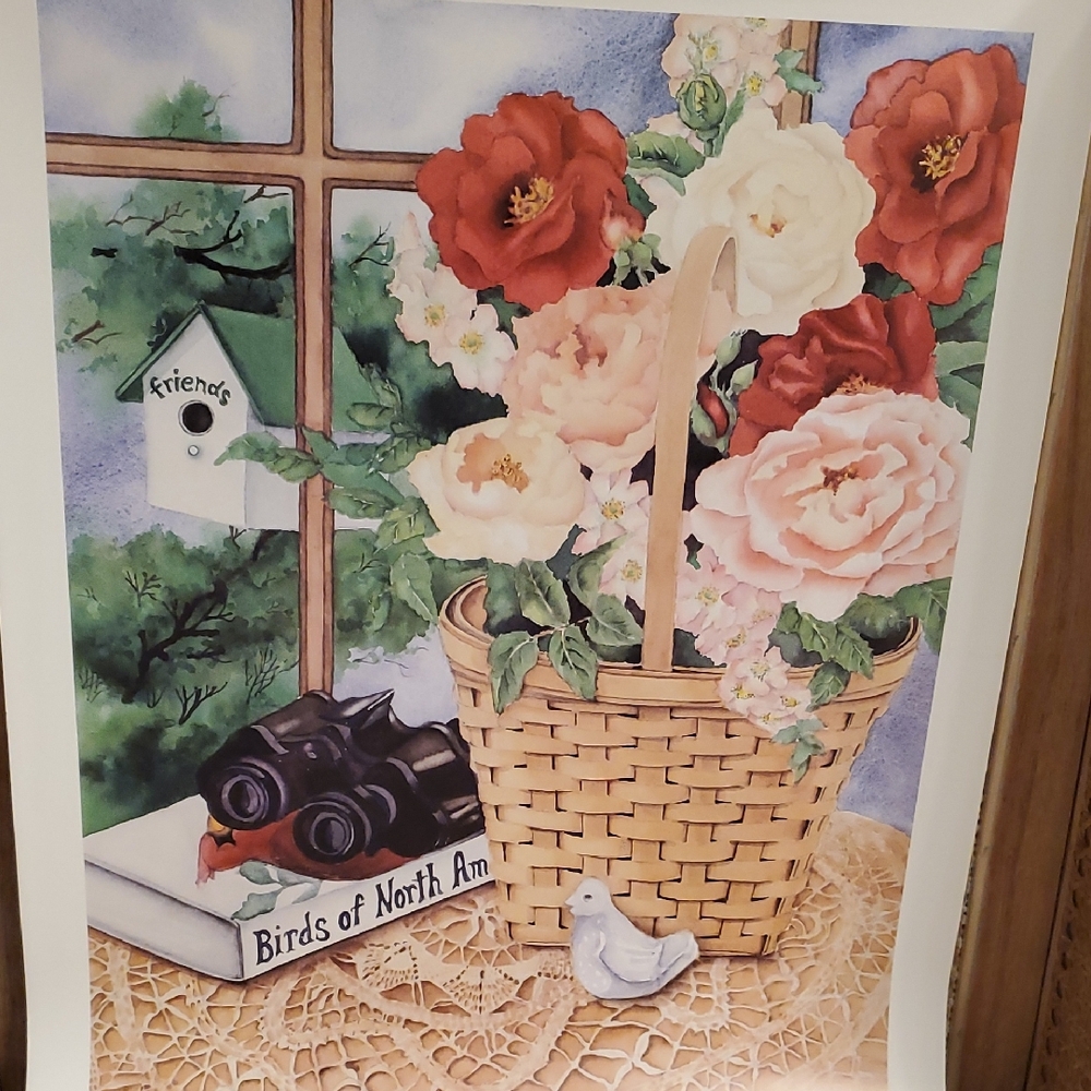 Sarah MetzWood Longaberger Basket Art Print Summer Friends